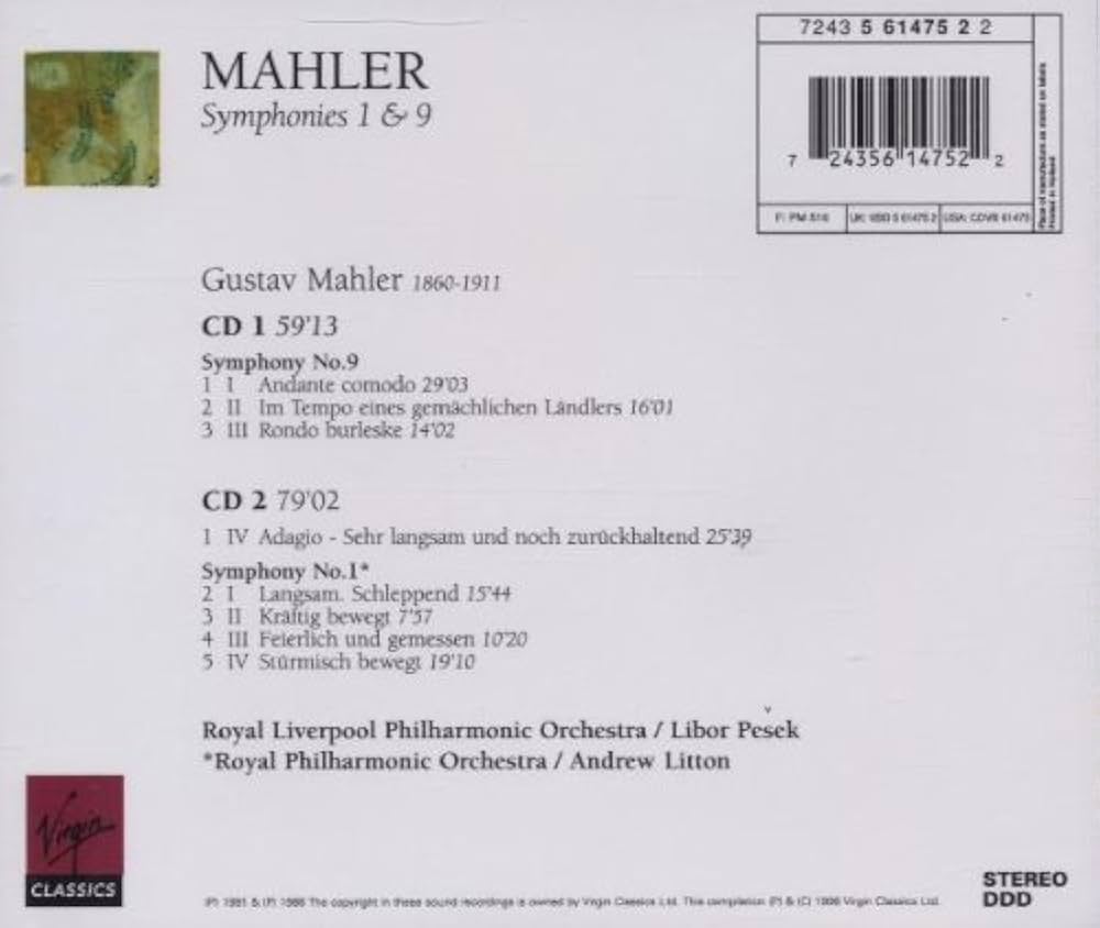 Gustav Mahler, Libor Pesek, Andrew Litton, Royal